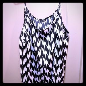 Plus Size Strappy Black and White Camisole